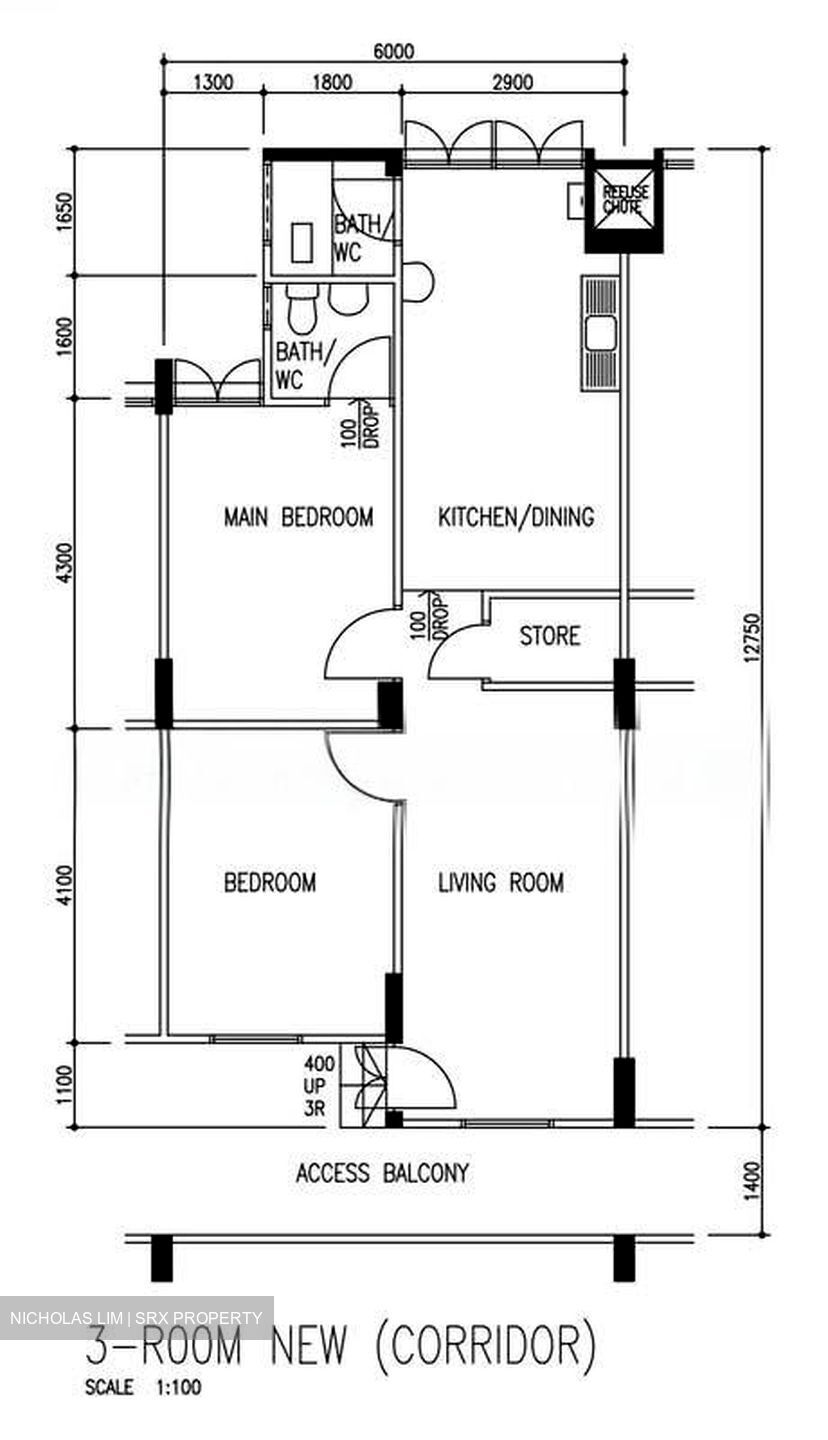 Blk 315 Hougang Avenue 5 (Hougang), HDB 3 Rooms #573700391